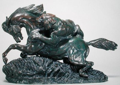 虎の威を借る馬」（ブロンズ） 作： Antoine Louis Barye