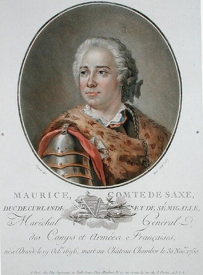 モーリス（1696-1750）ザクセン伯爵 作： Antoine Louis Francois (after) Sergent Marceau