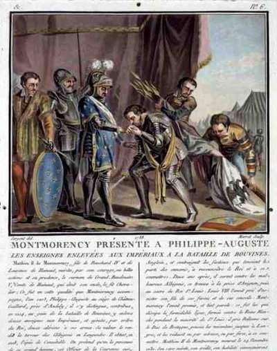 ブーヴィネスの戦いの後、フィリップ・アウグスト（1165-1223）に献上されたモンモランシー、ジャン・バティスト・モルレ（1790-1820年頃）の彫刻作品 作： Antoine Louis Francois (after) Sergent Marceau