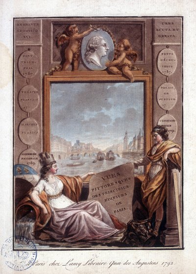 ラミーから見たパリ、アウグスティン通りのリブレリー 作： Antoine Louis Francois Sergent Marceau