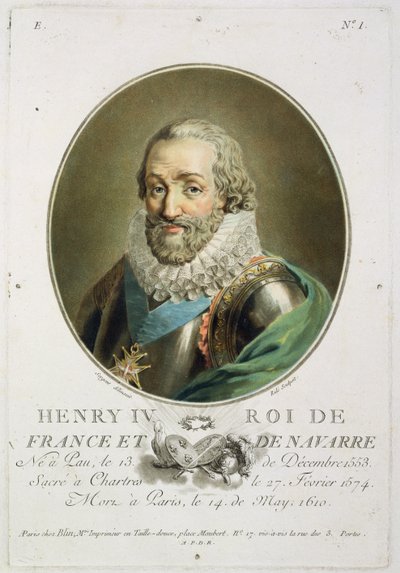 ライドによって彫刻されたアンリ4世、フランス国王、ナバラ（1553-1610）の肖像画 作： Antoine Louis Francois Sergent Marceau