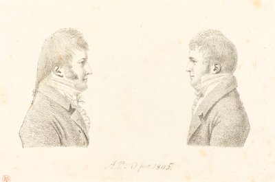 自画像と画家の弟 作： Antoine Marie Philippe Louis d