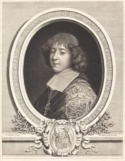 ブイヨン枢機卿 作： Antoine Masson after Nicolas Mignard