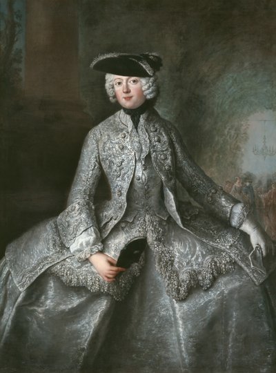 アンナ・アマリア・オブ・プロイセン（1723-1787）、ケドリンブルクの修道院長、1744年頃（油彩・カンヴァス） 作： Antoine Pesne