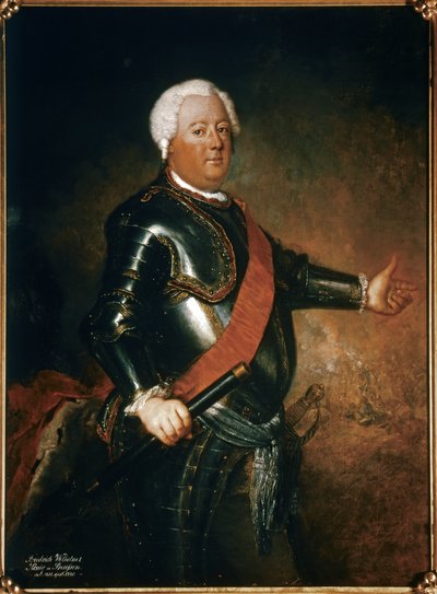 フリードリヒ・ヴィルヘルム1世プロイセン王（1688-1740）、1733年以降（油彩・カンヴァス） 作： Antoine Pesne