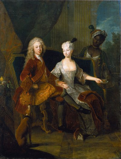 ドイツ語：ヴュルテンベルク皇太子フリードリヒ・ルートヴィヒ（1698-1731）とその妻ブランデンブルク＝シュヴェット家のヘンリエッテ・マリー（1702-1782）の肖像 ヴュルテンベルク皇太子フリードリヒ・ルートヴィヒとその妻ブランデンブルク＝シュヴェット家のヘンリエッテ・マリーの肖像 作： Antoine Pesne