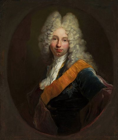 ポーランド語  Friedrich Wilhelm Kettler (1692-1711) (Portret mężczyzny w peruce i z orderem Czarnego Orła0 フリードリヒ・ヴィルヘルム・ケトラー (1692-1711) (黒鷲勲章を持つかつら姿の男の肖像) 作： Antoine Pesne
