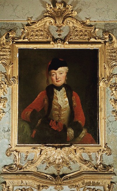 ヴィルヘルミン・ドロシー・フォン・デア・マルヴィッツ1718-1787、1739年頃の肖像 作： Antoine Pesne
