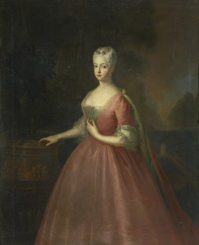プロイセンの王女フリーデリケ・ルイーゼの肖像 1714-1784、ブランデンブルク＝アンスバッハ辺境伯 作： Antoine Pesne School