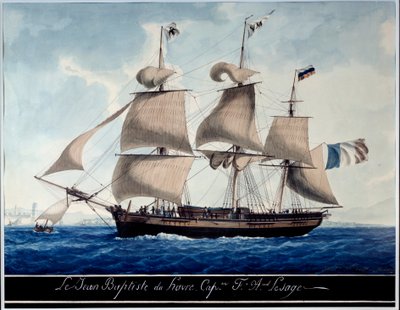 Le Jean - Baptiste du Havre, in the harbor of Marseille 水彩画 Antoine Roux (1765-1835) 1815 Marseille, Musee de la Marine 作： Antoine Roux