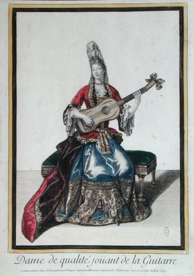 ギターを弾く女性 作： Antoine Trouvain