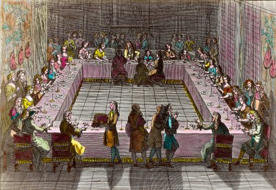 18世紀の王室の宝くじ。トルヴァン・アントワーヌ（1656-1708）によるエングレーヴィング 作： Antoine Trouvain