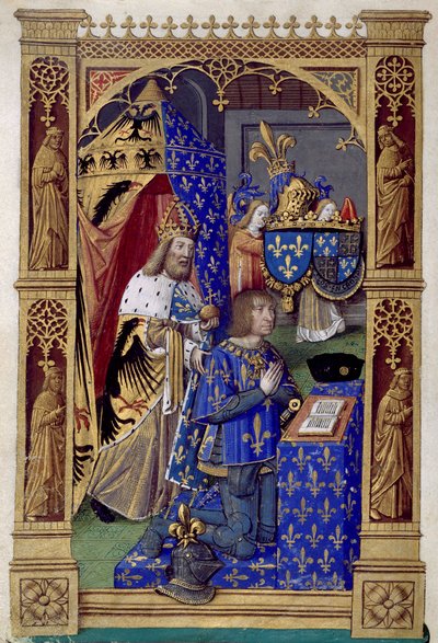 フランスのルイ12世1494〜1496年のフランス国王チャールズ8世の時間集 作： Antoine Verard