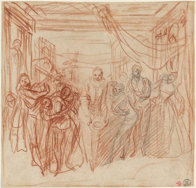 お辞儀をするイタリアのコメディアン 作： Antoine Watteau