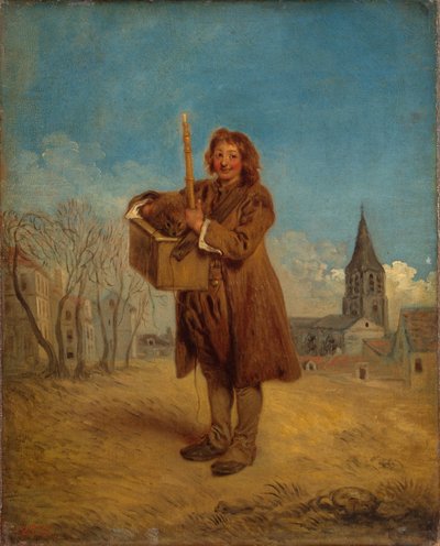「マーモット」としても知られるマーモットのサボヤード 作： Jean Antoine Watteau