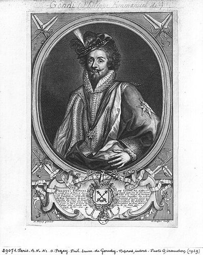 フィリップ・エマニュエル・デ・ゴンディ（1581-1662）クロード・デュフロ（1665-1727）によって彫刻されたベルアイル侯爵 作： Antoine after Pezey
