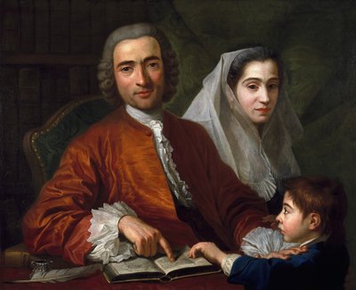 サルヴァトーレバーナード博士と妻と息子、1759 作： Antoine de Favray