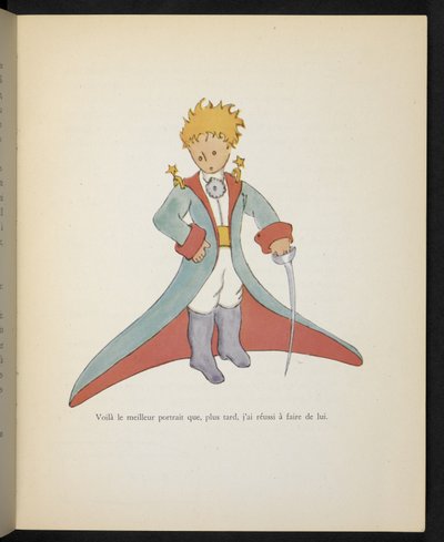 アントワーヌ・ド・サン＝テグジュペリ作『小公子』の挿絵である。 作： Antoine de Saint Exupery
