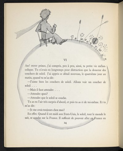 アントワーヌ・ド・サン＝テグジュペリ作「小公子」より挿絵 作： Antoine de Saint Exupery