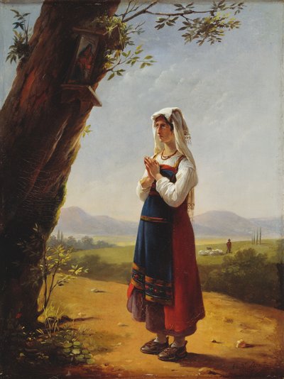 ローマの田舎の農民 作： Antoinette Cecile Hortense Lescot Haudebourt