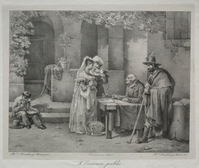 パブリックライター。 作： Antoinette Cecile Hortense Lescot Haudebourt
