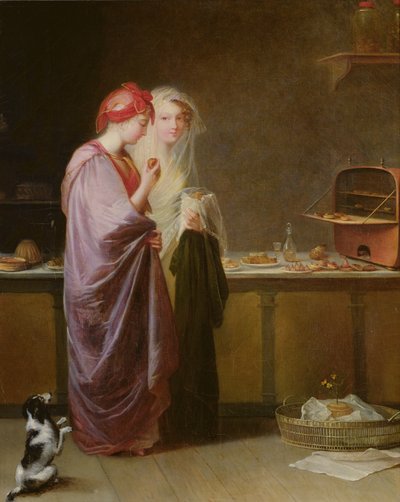 2人の立派な女性、1810〜40年頃 作： Antoinette Cecile Hortense Lescot Haudebourt