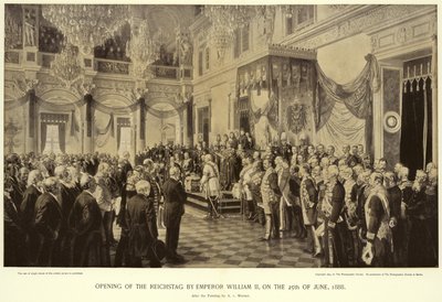ウィリアム2世による国会議事堂の開会式 作： Anton Alexander von Werner