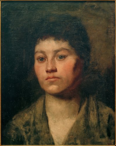 少女の肖像画 作： Anton Azbe