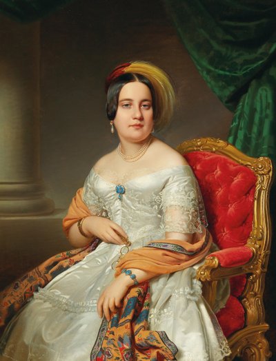 ルイーズ・フォン・ヴェルトハイムシュタインの肖像 1813-1890 年、ニー・ビーダーマン、1845 年。 作： Anton Einsle