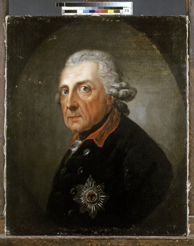 プロイセン王フリードリヒ2世（1712-1786）。 作： Anton Graff