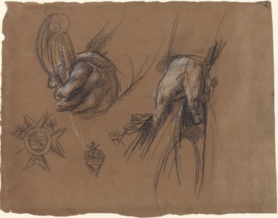 剣とトライコーンを持つ手 作： Anton Graff