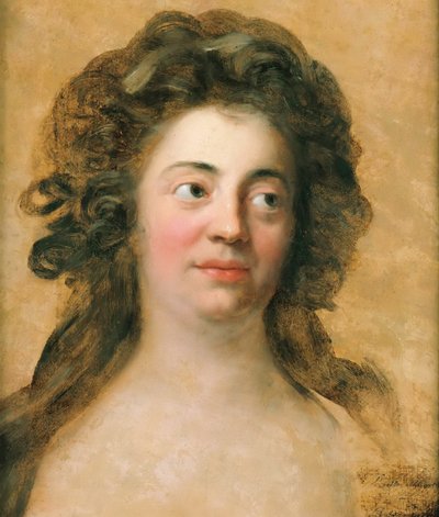 1790年頃ブレンデルメンデルスゾーン生まれのドロテアフリーデリケシュレーゲル1764-1839の肖像。 作： Anton Graff