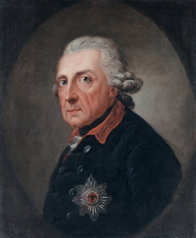 プロイセンのフレデリック2世の肖像1712-1786、1781〜1783。 作： Anton Graff
