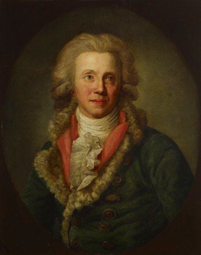 俳優の肖像クリスチャンウィルヘルムオピッツ1756-1810。 作： Anton Graff