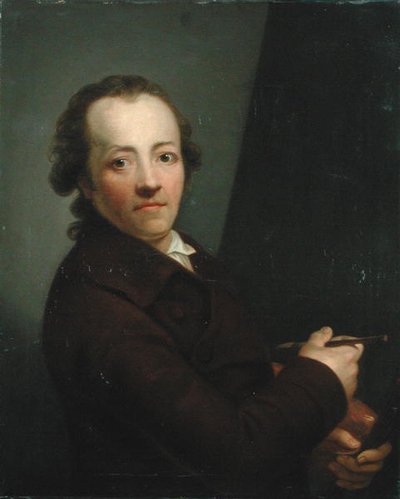 50歳での自画像、1787 作： Anton Graff