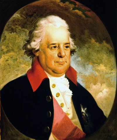 Sir George Yonge Bt.の肖像。 作： Anton Hickel