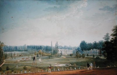 シャトーとリスオランギス公園、1811年頃（紙にトイレ） 作： Anton Ignaz Melling