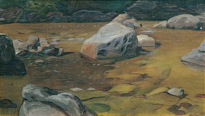 小川の岩 作： Anton Josef von Kenner