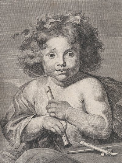 フルートを持った若いバッカス、1728年。 作： Anton Joseph von Prenner