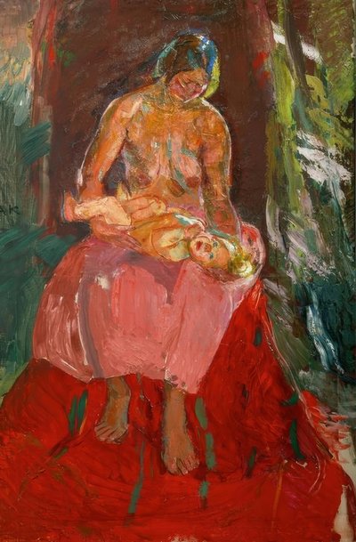 母と子 作： Anton Kolig
