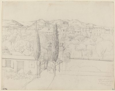View from my window, via valfonda in Florence (アーティストの窓から見たフィレンツェの庭園) 作： Anton Krüger