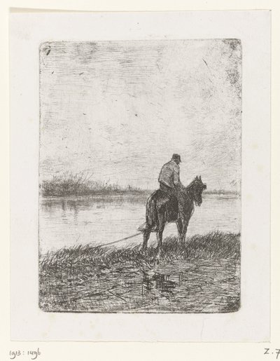 曳舟道 作： Anton Mauve