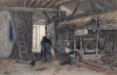 朝の家事 1845-65年頃 水彩・紙 作： Anton Mauve