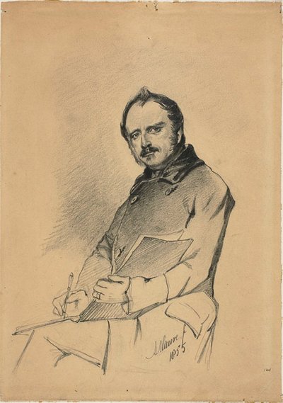書いている男の肖像 作： Anton Mauve