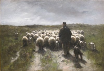 羊飼いと羊 作： アントン・モーブ