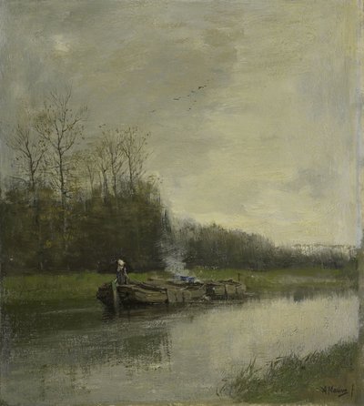 牽引船 作： Anton Mauve