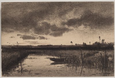 川のある風景 作： Anton Melbye