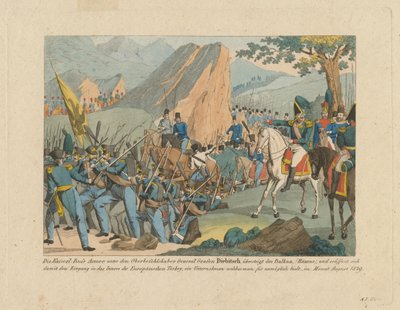 バルカン半島を横断するグラーフ・イワン・イワノビッチ・ディービッチの軍隊 作： Anton Paul Eisen