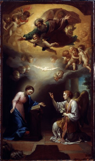 受胎告知」1767年頃（油彩・キャンバス 作： Anton Raphael Mengs