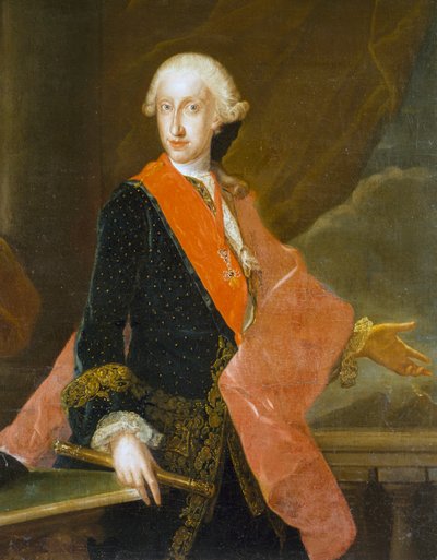 ブルボン家のシャルル4世の肖像（ポルティチ 作： Anton Raphael Mengs